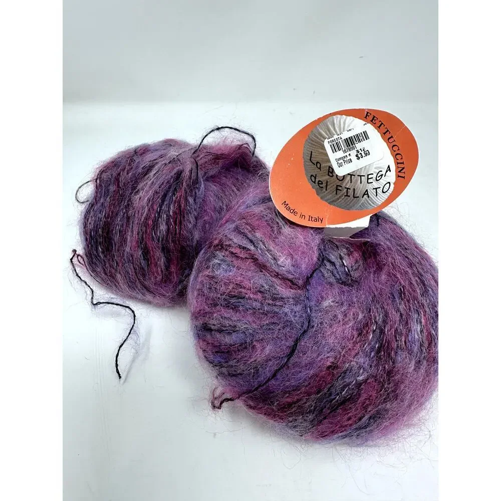 La Buttega Del Filato Fettuccini Yarn 2 x 50 g balls 65% Mohair‎ Made in Italy